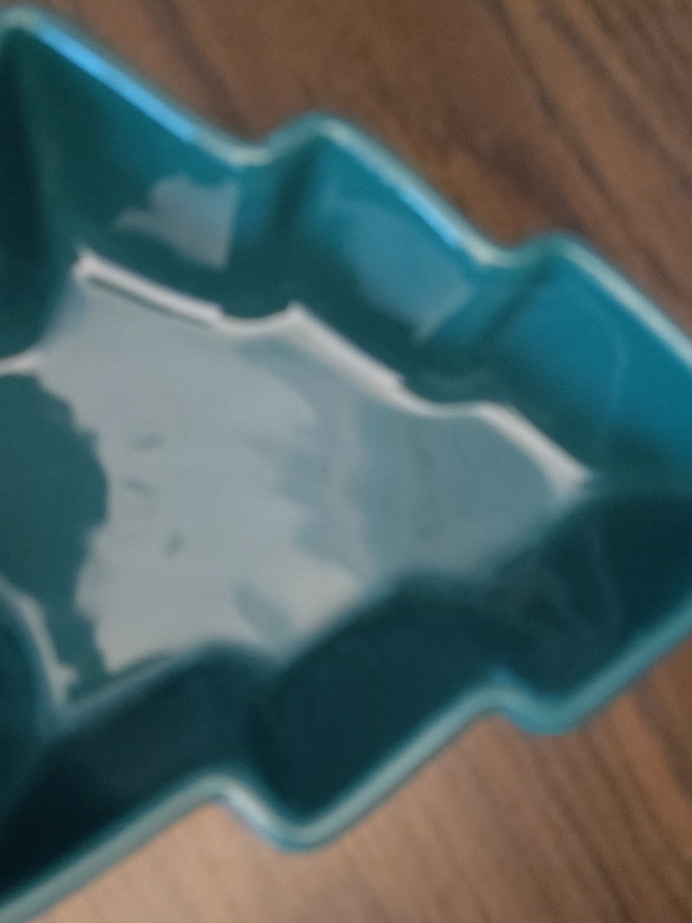 Teal Glazed Ceramic Tree Dish